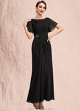 Cassandra A-Line Scoop Neck Ankle-Length Chiffon Mother of the Bride Dress With Ruffle Beading STG126P0014533