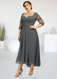 Quinn A-Line Sweetheart Asymmetrical Chiffon Lace Mother of the Bride Dress With Beading Sequins STG126P0014579