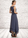 Eliana A-line V-Neck Ankle-Length Chiffon Mother of the Bride Dress With Beading STG126P0014655
