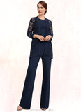 Skye Jumpsuit/Pantsuit Scoop Neck Floor-Length Jersey Mother of the Bride Dress STG126P0014714