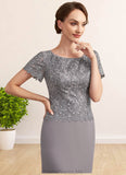 Eliana Sheath/Column Scoop Neck Ankle-Length Chiffon Lace Mother of the Bride Dress With Sequins STG126P0014922