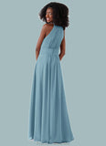 Jordan A-Line Pleated Chiffon Floor-Length Junior Bridesmaid Dress STGP0019998