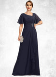 Akira A-line Asymmetrical Floor-Length Chiffon Mother of the Bride Dress With Beading Pleated Sequins STG126P0021660