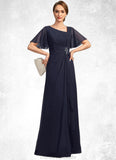 Akira A-line Asymmetrical Floor-Length Chiffon Mother of the Bride Dress With Beading Pleated Sequins STG126P0021660