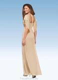 Savannah A-Line Ruched Mesh Floor-Length Dress STGP0019922