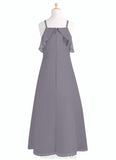 Amya A-Line Off the Shoulder Chiffon Floor-Length Junior Bridesmaid Dress STGP0020001