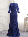 Destiney Trumpet/Mermaid Chiffon Lace Sweetheart 3/4 Sleeves Floor-Length Mother of the Bride Dresses STGP0020442