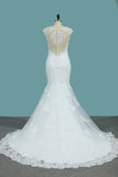 2024 Mermaid Wedding Dresses Scoop Tulle With PGLG7284
