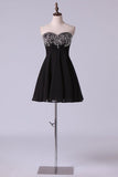 2024 Homecoming Dresses Sweetheart A Line Short Chiffon With PCJT3ZYS