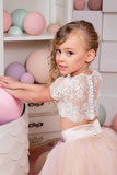 2024 New Arrival Flower Girl Dresses Scoop Two Pieces With PGAEYQL5