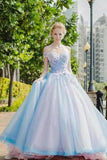 2024 New Arrival Floral Wedding Dresses Ball Gown Tulle With Appliques Off P952C14G