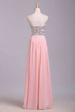 2024 Prom Dresses A-Line Sweetheart Chiffon Floor Length With PKPLH3JJ