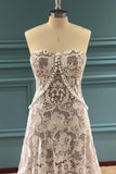 Elegant A Line Lace Appliques Sweetheart Strapless Wedding Dresses, Bridal STG20408