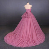 Princess Ball Gown Strapless Wedding Dresses with Lace, Quinceanera Dresses STG15295