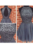 2024 New Homecoming Dresses Scoop Short/Mini Tulle PJXLAZYR