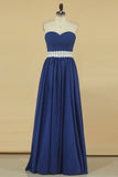 2024 Prom Dresses Sweetheart A Line Chiffon With Beads PL55MD2E