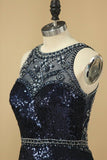 2024 Prom Dresses Scoop Sequins Mermaid P13M55Z7