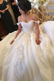 2024 New Arrival Wedding Dresses Ball Gown Tulle With Appliques Off PS63379J