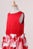 2024 New Arrival Flower Girl Dresses A Line Scoop Satin & Tulle With PQ57E5HF