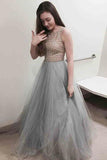 2024 Scoop A-Line Prom Dress Floor-Length PXPDMT17