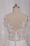 2024 New Arrival Wedding Dresses Tulle Scoop Long Sleeves With PX2QB8TH