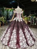 Amazing Unique Off The Shoulder Ball Gown Prom Dresses Sparkly Wedding Dresses