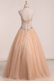 2024 New Arrival Halter Quinceanera Dresses A Line Tulle PELS9XBE