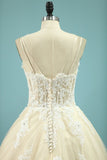 2024 New Arrival Wedding Dresses A Line Tulle Spaghetti P2MAC1R2