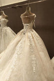 2024 Scoop Ball Gown Tulle Wedding Dresses With Applique And PS2YEXA5