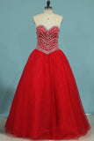 2024 New Arrival Sweetheart Quinceanera Dresses Ball Gown Tulle PM1J7L95