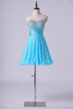 2024 Homecoming Dresses A Line Sweetheart Short Lace With PF2Z4PGB
