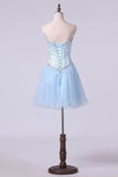 2024 A Line Sweetheart Beaded Bodice Homecoming Dresses Tulle PBFPFPR4