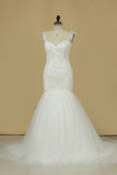 2024 Mermaid Wedding Dresses Straps Tulle Court Train PND52968