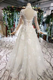 2024 Prom Dresses Tulle High Neck Long Sleeves P6342NLQ