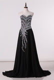 2024 Prom Dresses Sweetheart Chiffon With Beads And P6XR9NHM