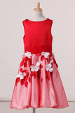 2024 New Arrival Flower Girl Dresses A Line Scoop Satin & Tulle With PQ57E5HF
