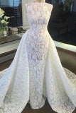 2024 New Arrival Sexy Lace Wedding Dresses Sheath With PRMALACK