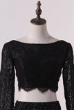 2024 New Arrival Bateau Prom Dress Mermaid Long Sleeves Lace Bodice With P3GY3D9X