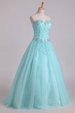 2024 Quinceanera Dresses Pleated Bodice Sweetheart Ball PLGGK37B