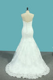 2024 Mermaid Tulle Sweetheart Wedding Dresses With Applique P6K81P56