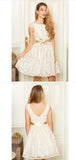 Charming Round Neck Tulle A-line Homecoming Dresses