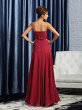 A-Line/Princess Sweetheart Ruched Sleeveless Long Chiffon Mother of the Bride Dresses TPP0007444